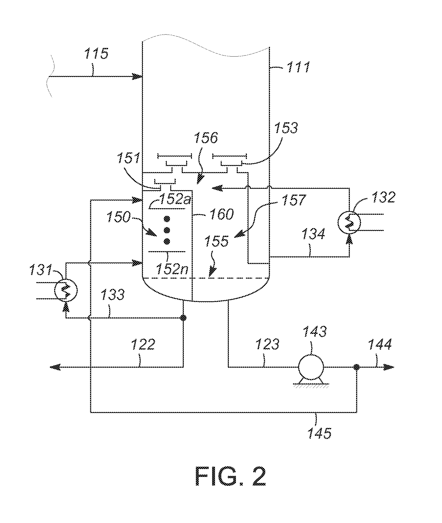 Split-shell raffinate columns and methods for use in continuous adsorptive separation processes