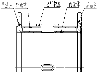 Preparation method of water-cooled spray pipe measuring section structure under large gas flow application conditions