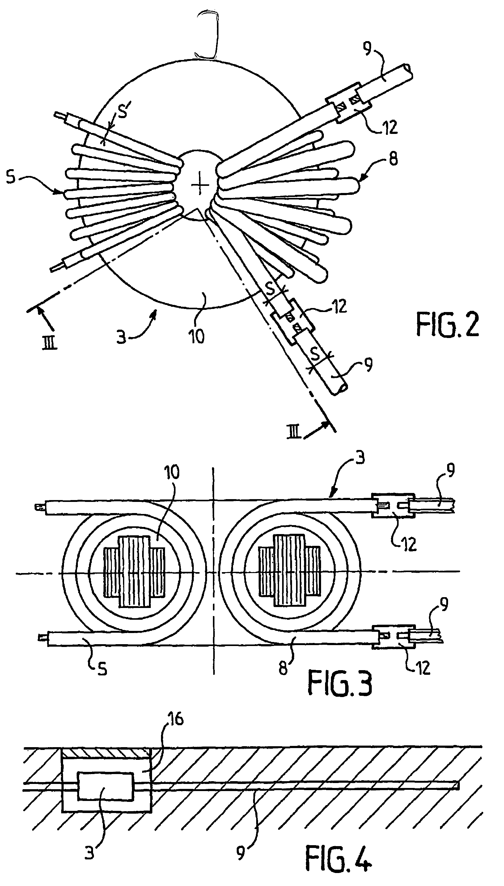 Device for heating grounds, in particular sports ground