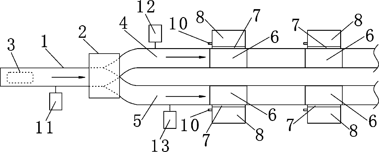 Pneumatic logistics transportation storage system integrating pipeline multiple storage bins