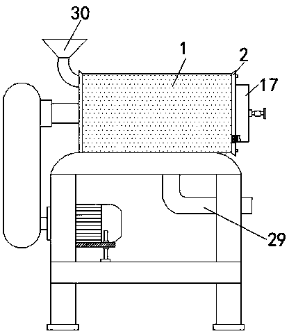 Loquat pulp-beating machine convenient to disassemble