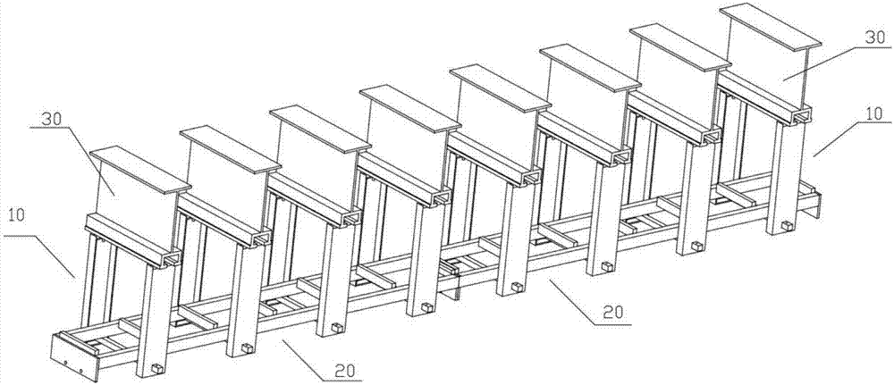 Wire groove mounting, dismounting and suspending device for railway vehicles