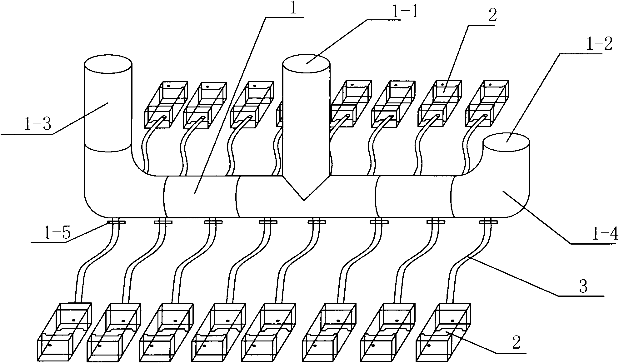 Running water device for physiological ecology research of shellfishes