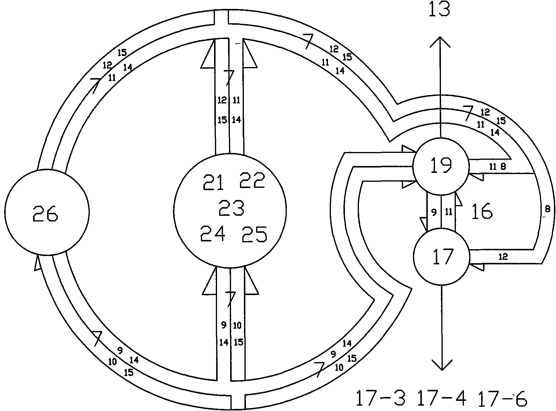 Double-flow pipe