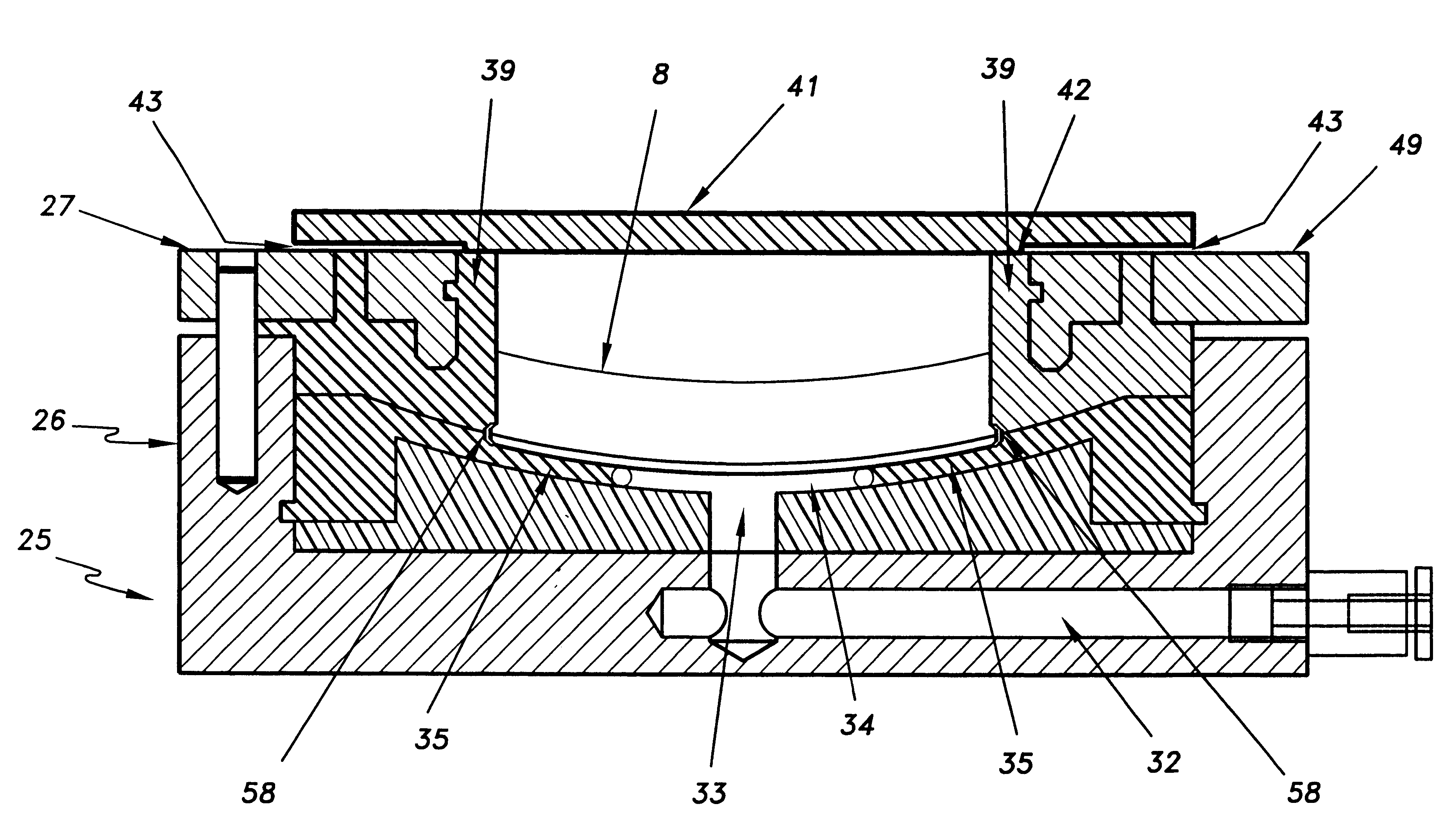 Method for forming a molded edge seal