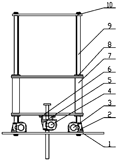 Lifting mechanism of sheet laminating device in automatic sheet laminating machine for direct-driven wind turbine stator iron core