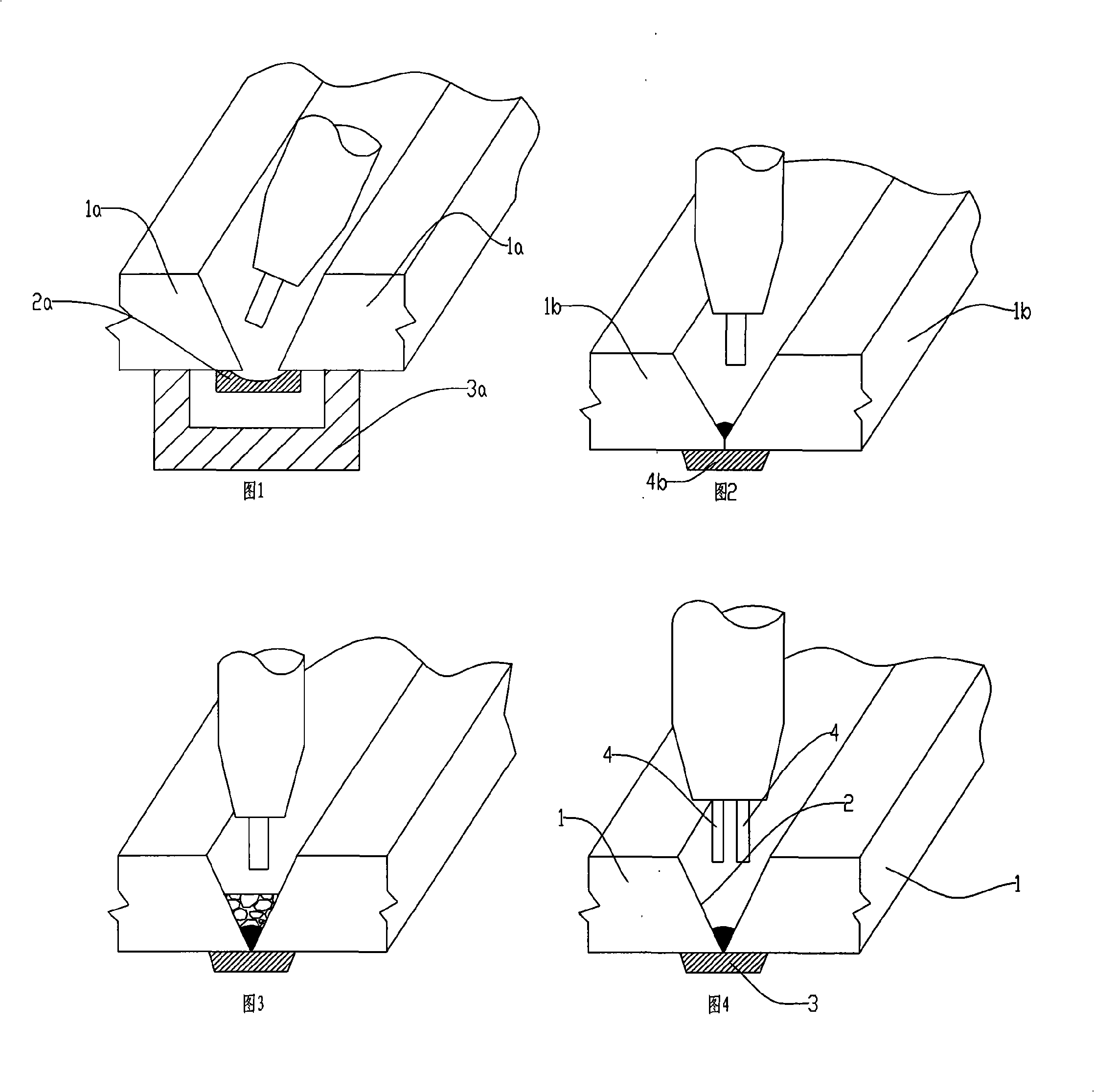 Main plate opposing connection welding method