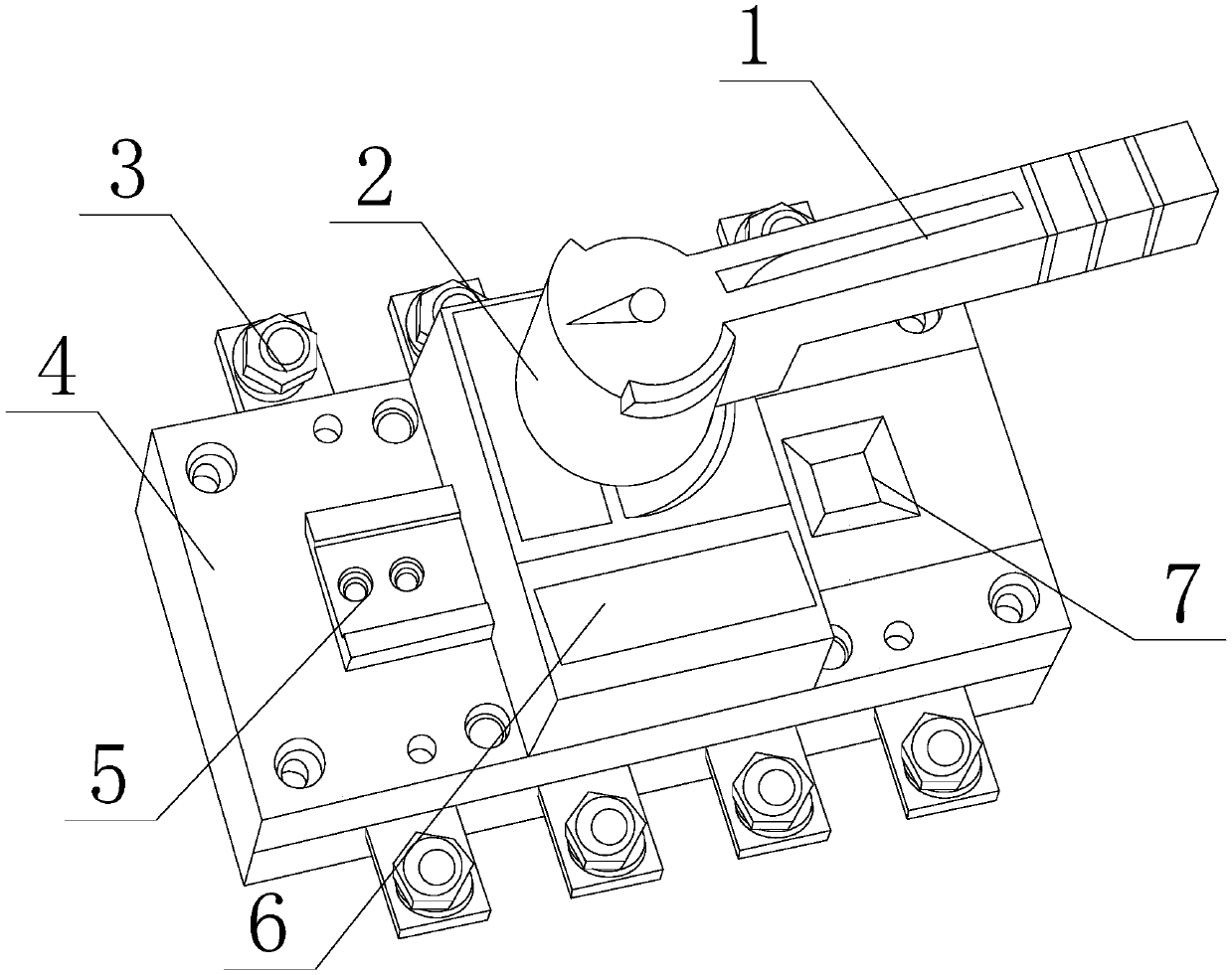 Electric power overhaul isolation device for turntable groove wire pipe shearing of high-voltage line load