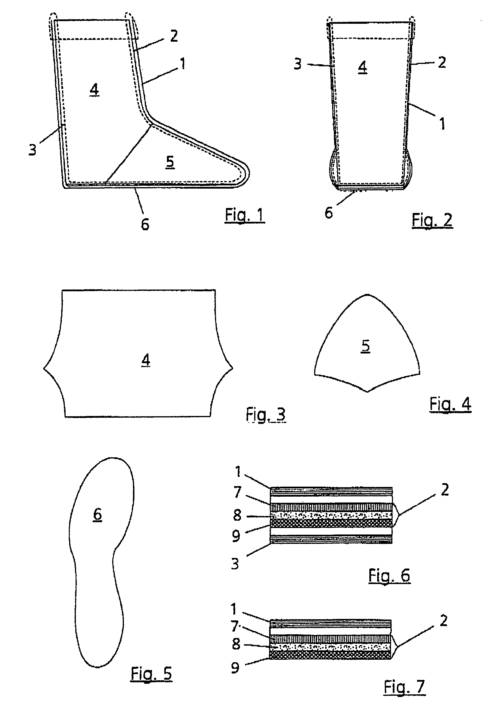 Protective clothing for the lower part of the leg