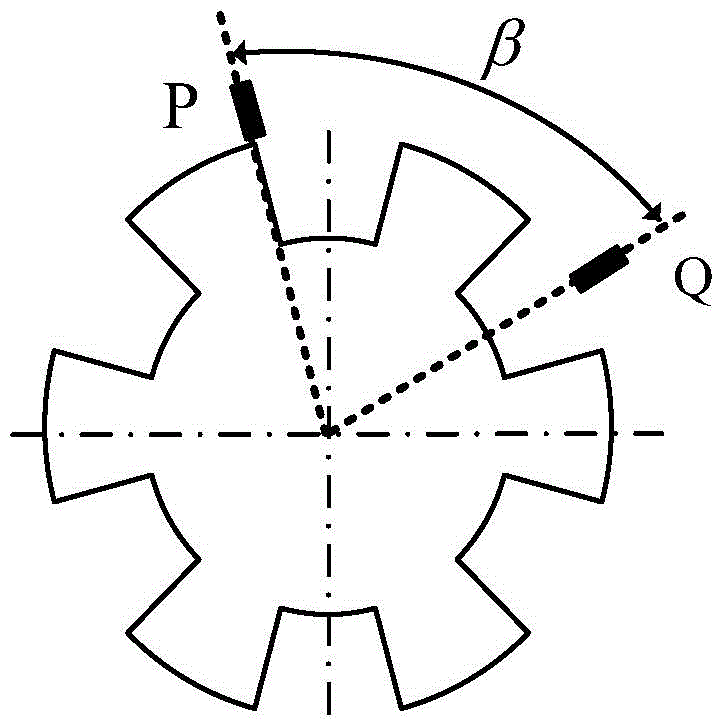 Method for diagnosing and positioning faults of two position sensors of four-phase switch magnetic resistance motor