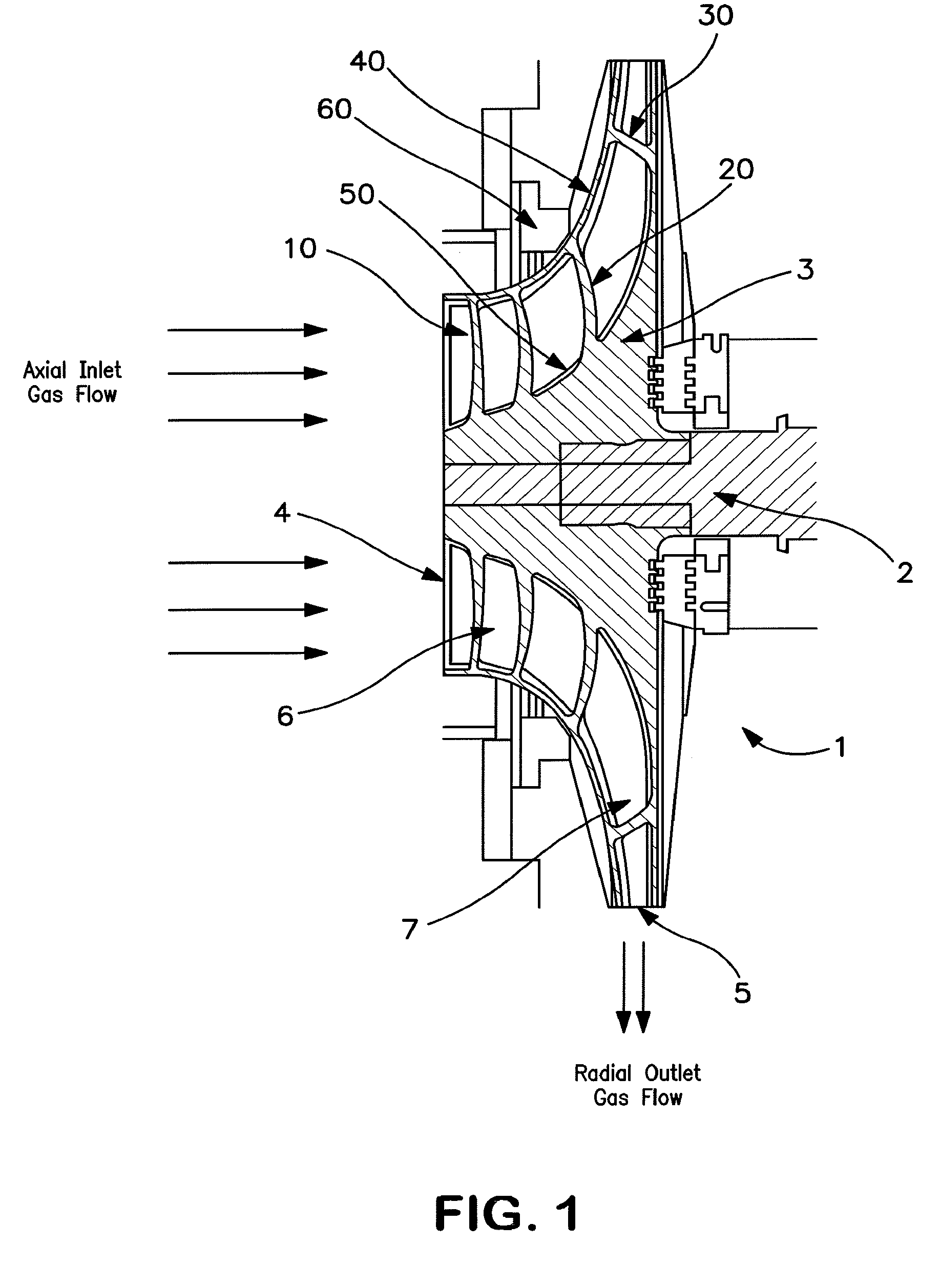 Compressor with large diameter shrouded three dimensional impeller