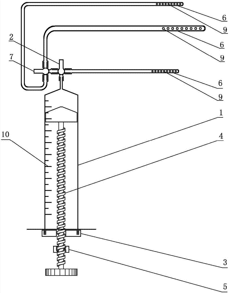 Minitype negative pressure adjustable draining device special for microscopy hand and foot surgery department