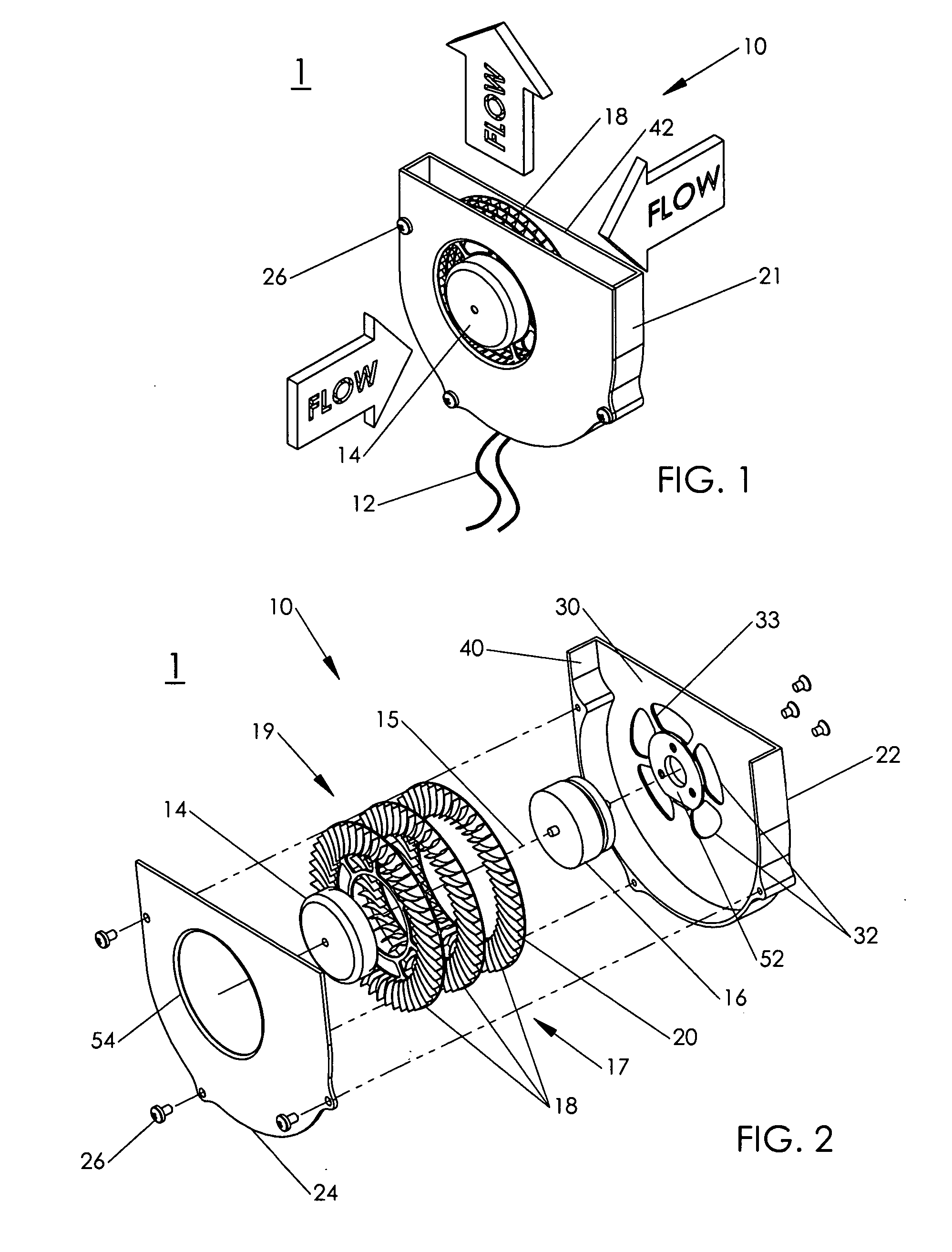 High efficiency fluid movers