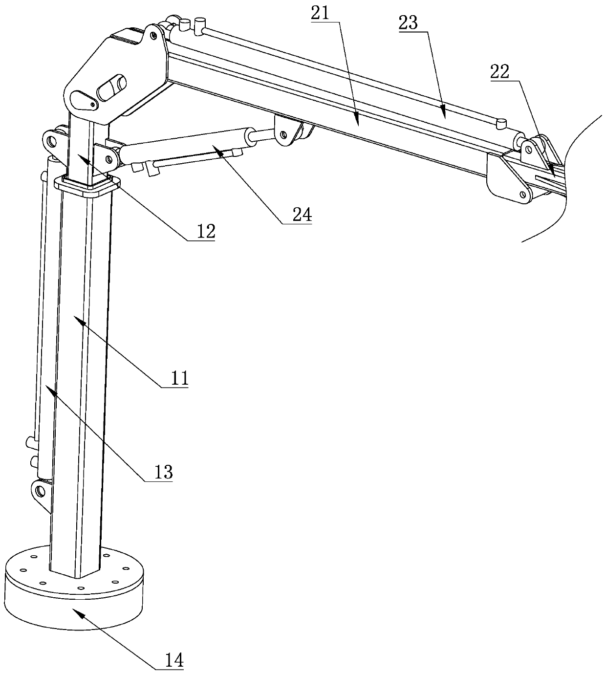 Tree trunk lateral branch pruning mechanical hand