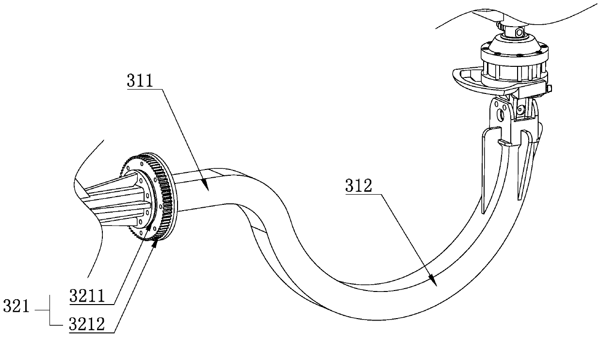 Tree trunk lateral branch pruning mechanical hand