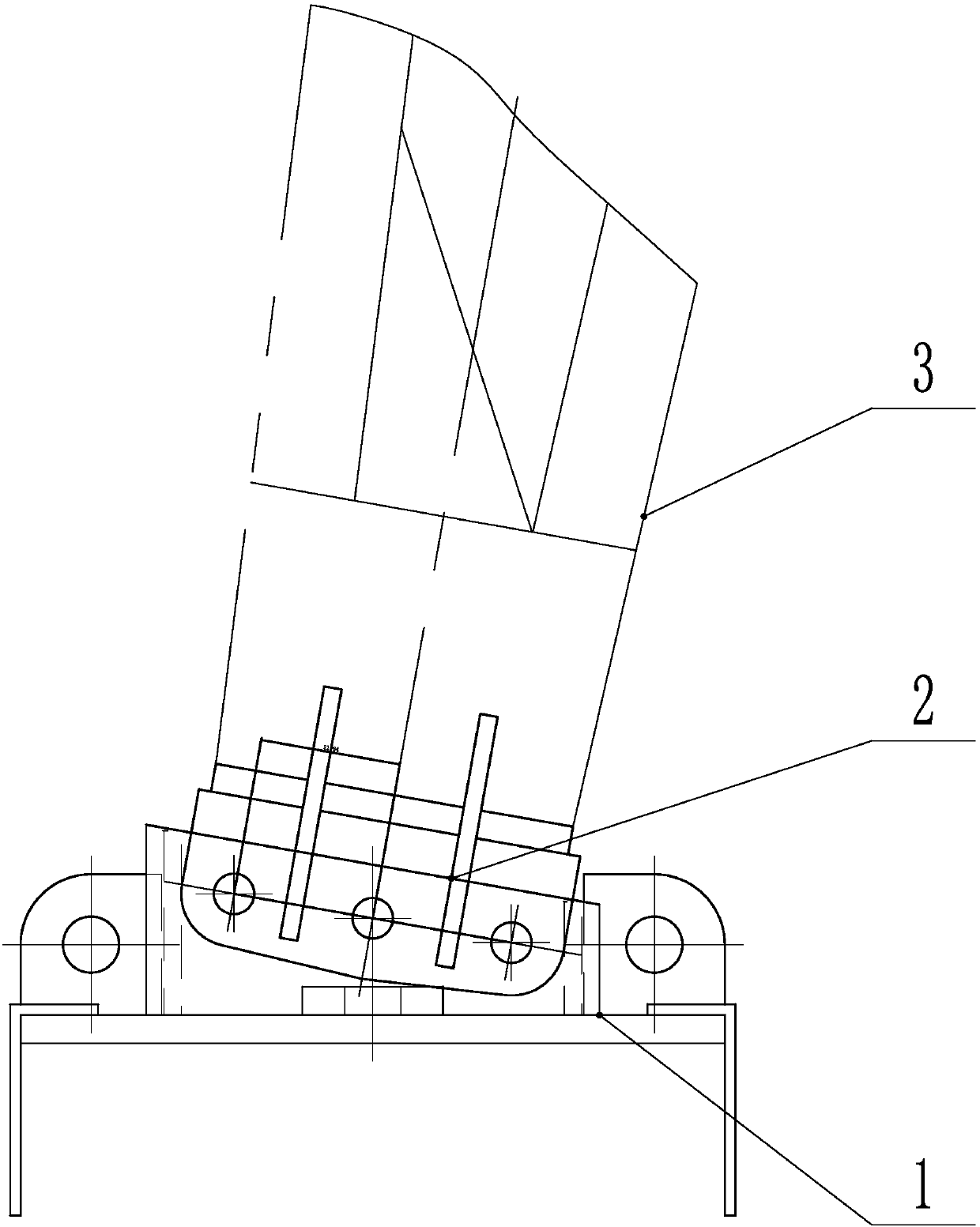 Multifunctional reversed V-shaped lifting pole for extra-high voltage iron tower assembling and erection