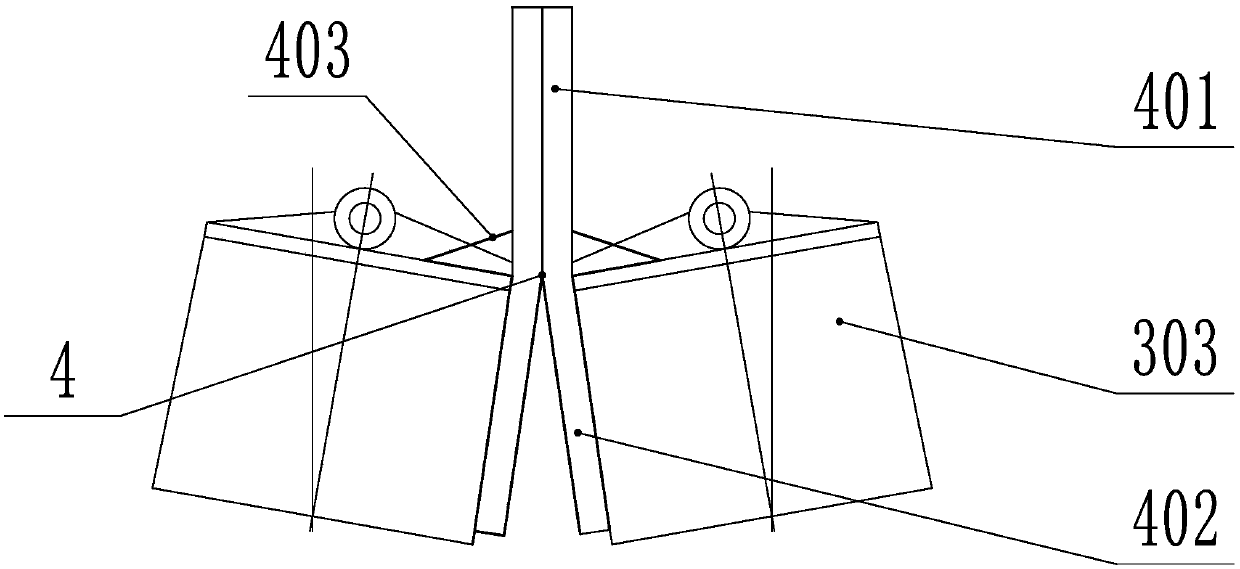 Multifunctional reversed V-shaped lifting pole for extra-high voltage iron tower assembling and erection