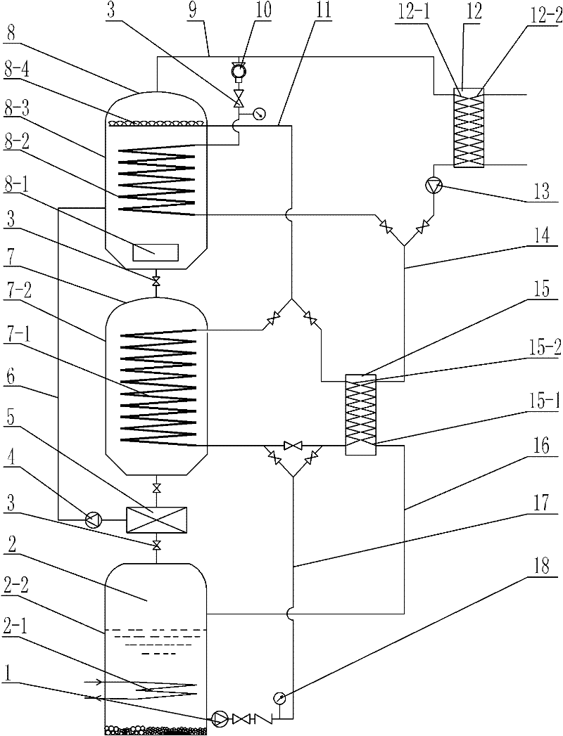 Dissolving heat absorption type chemical heat pump and heating or refrigerating method thereof