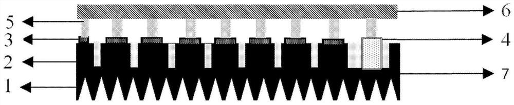 Focal plane infrared detector chip, detector and preparation method