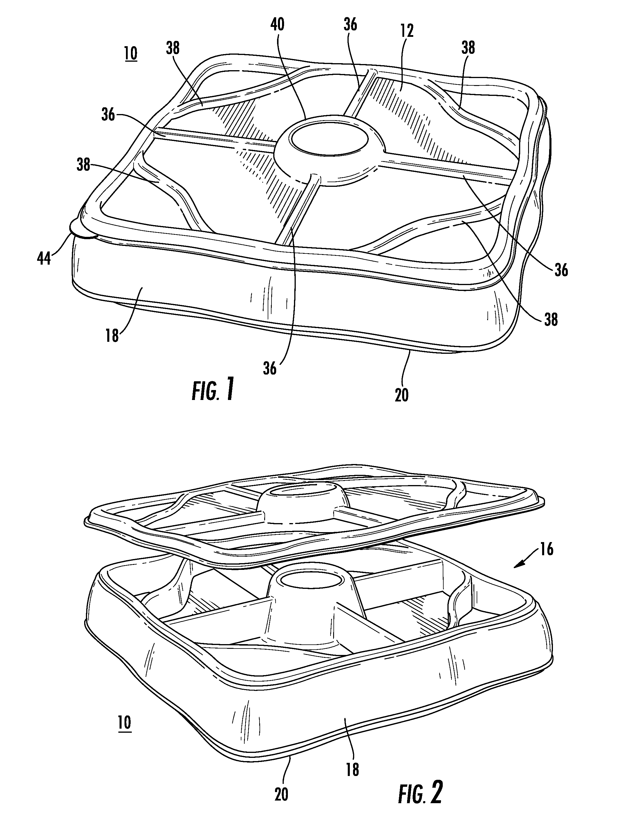 Making serving platter having disposal opening and shallow sealing lid