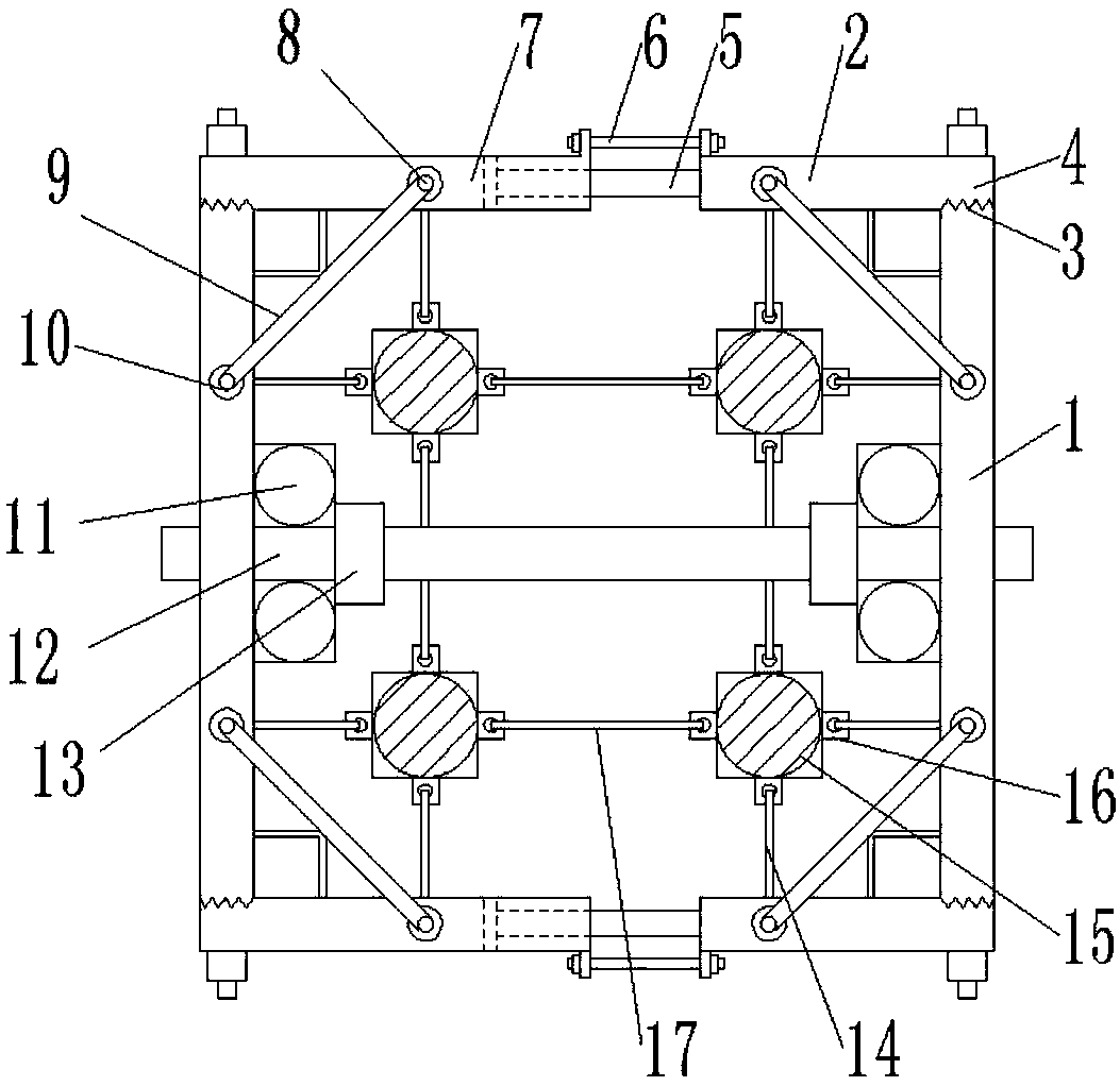 Novel combined type building formwork fixing structure