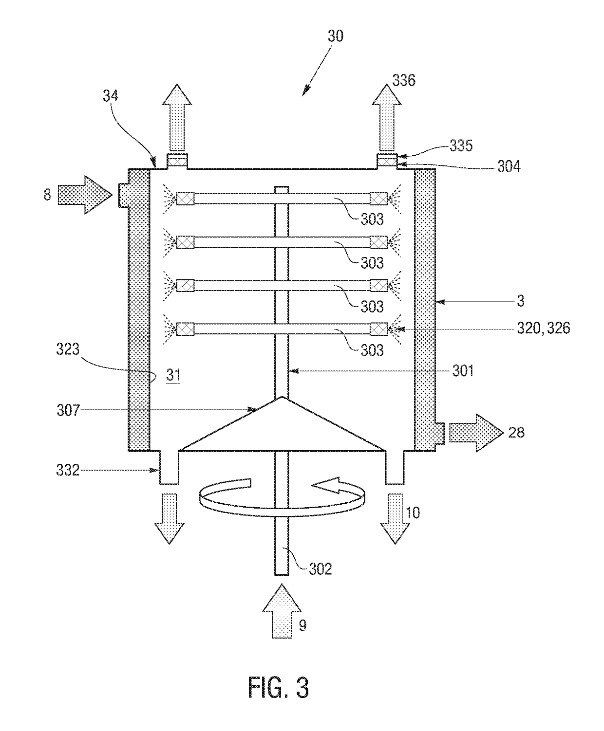 Controlled thin film vapor generator for liquid volume reduction