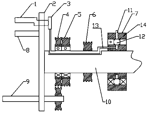 Belt sander on-line tension control device