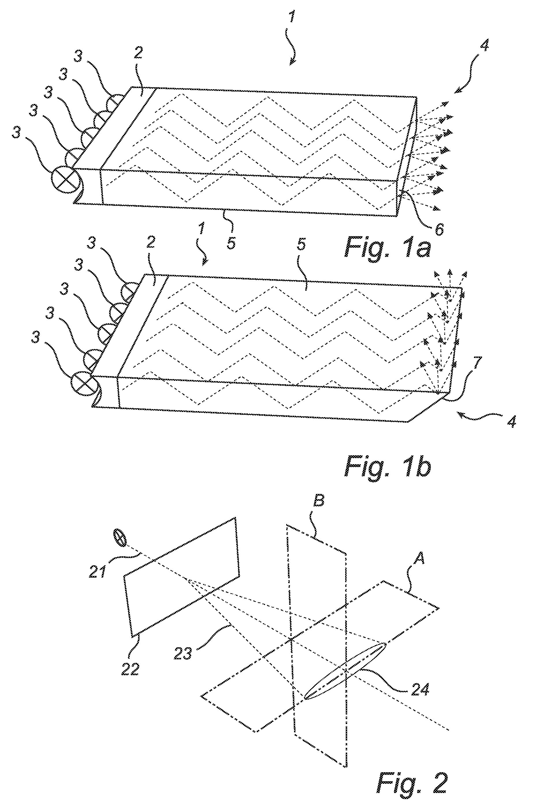 Waveguide with asymmetric outcoupling