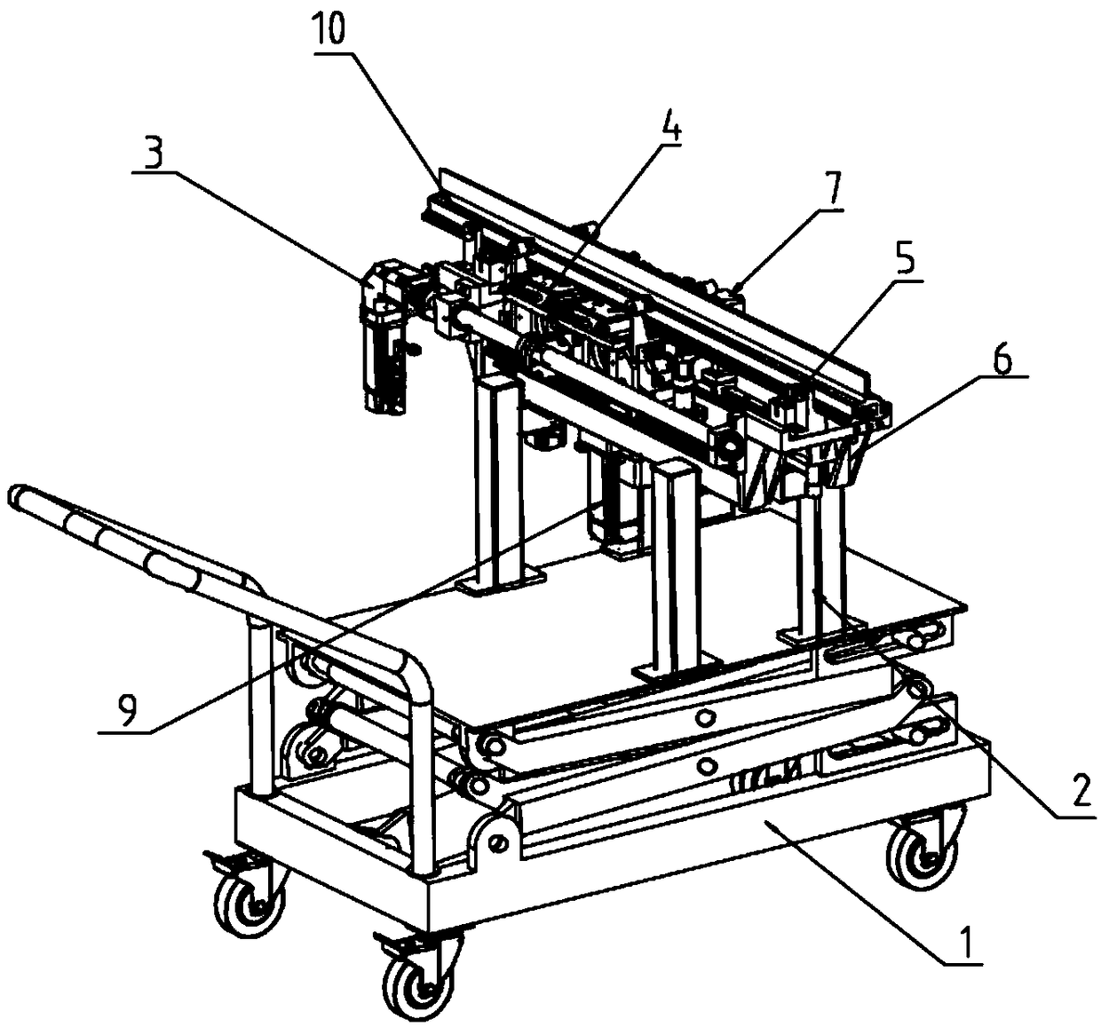 Milling device for milling inner cavity of profile and milling method