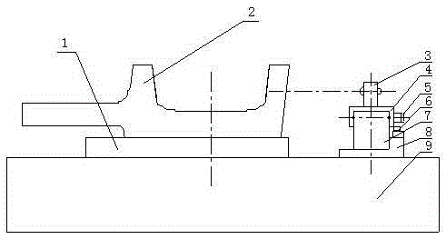 Maglev curve F-type rail curvature two-dimensional measuring device and detection method thereof