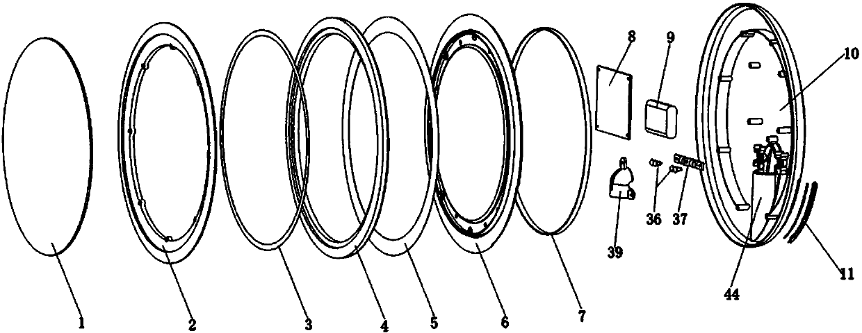 Cosmetic mirror with holding structure