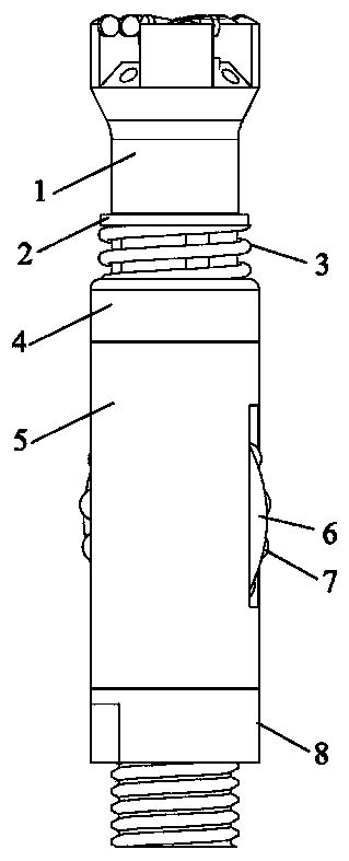 Pipe-following drilling reaming device for gas extraction holes in soft broken coal bed