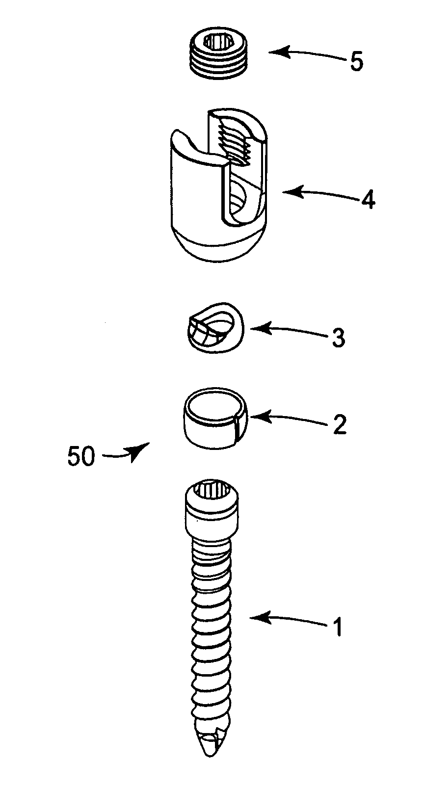 Multi-axial bone screw mechanism