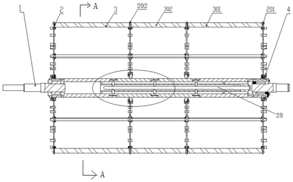 Three-section biological rotating disc sewage treatment device