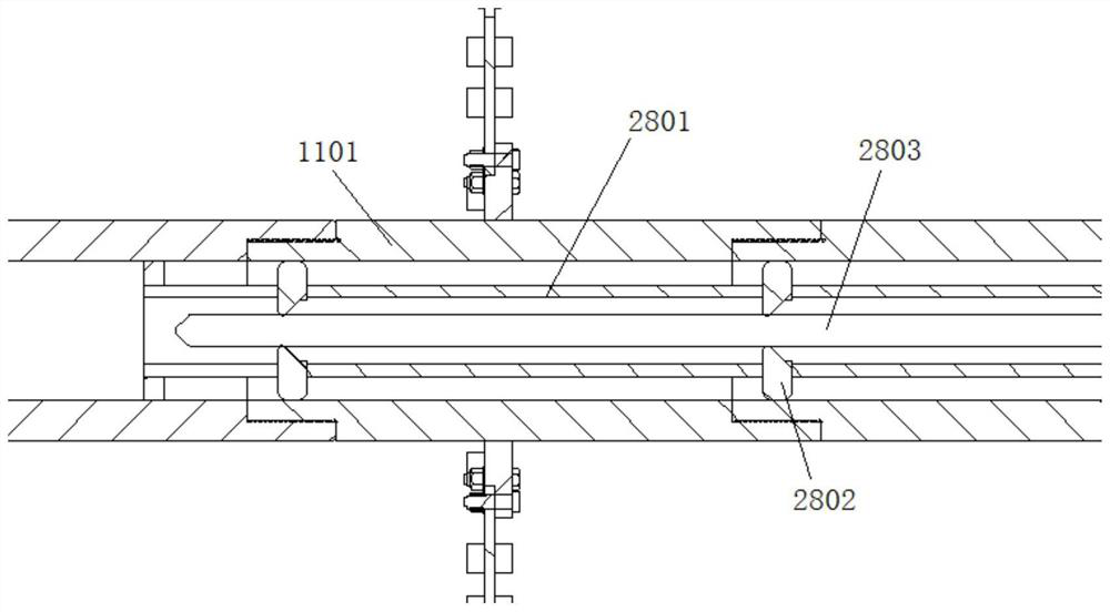 Three-section biological rotating disc sewage treatment device