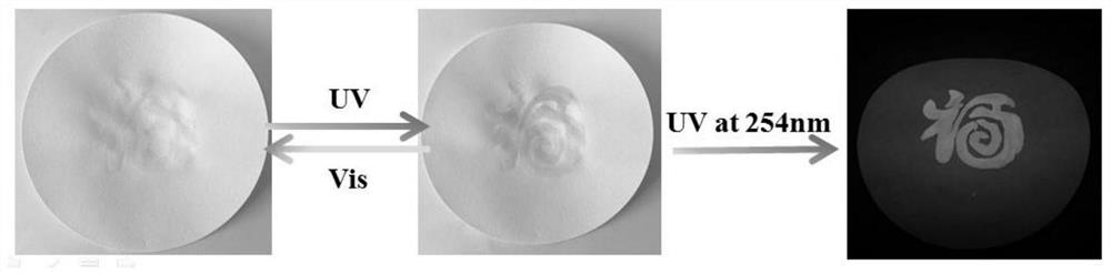 Photochromic ink-jet printable water-based fluorescent ink and preparation method thereof