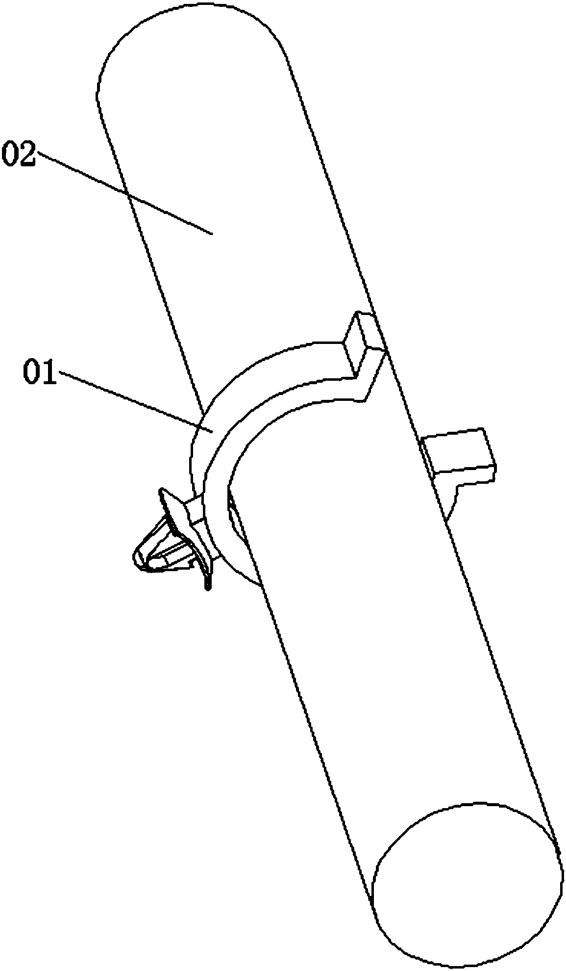 Pipeline route fixing structure