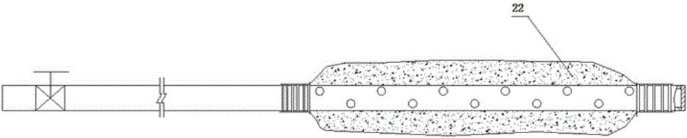 Bridging plugging device in hidden-type deep, long and large cave and governance method for water burst plugging