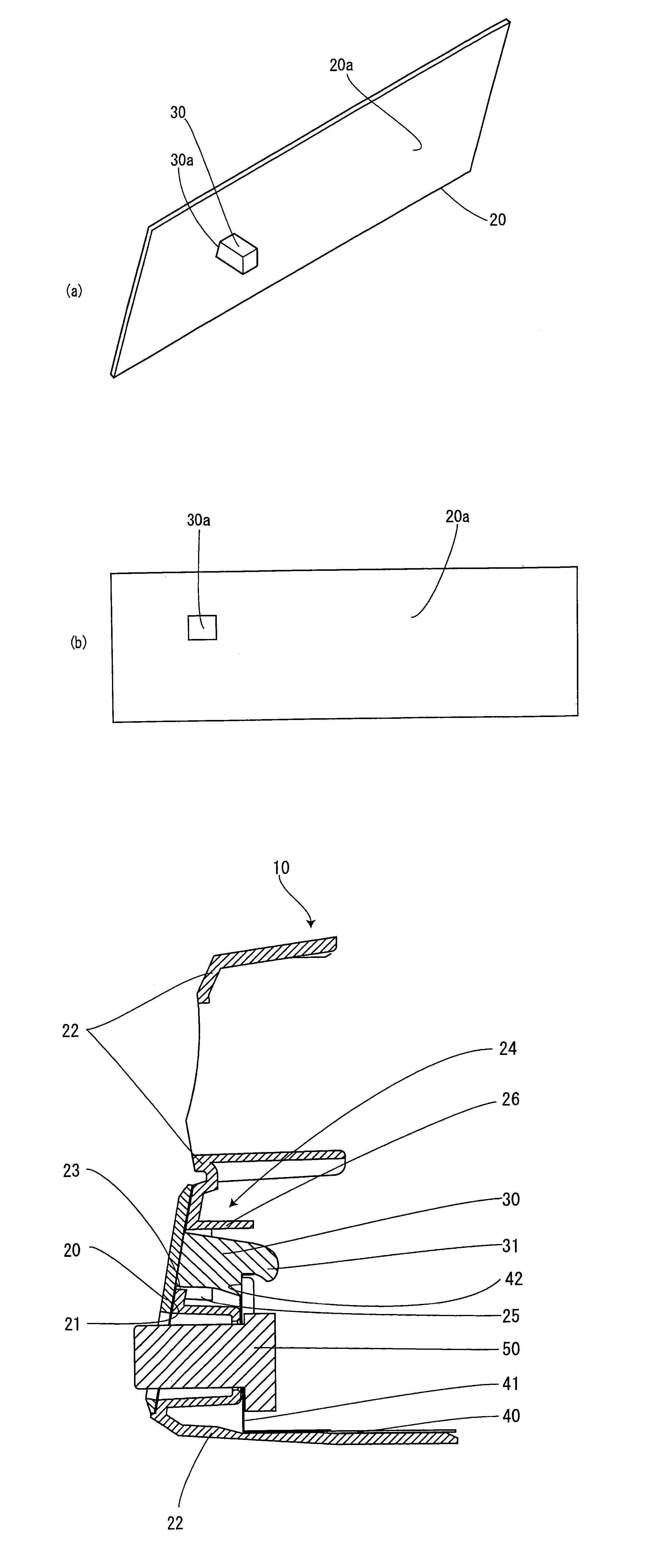 Electronic device having half mirror on front face