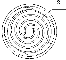 Direct-through double-helix convergent type water pressure atomizing spray nozzle