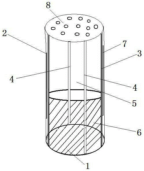 Vegetation rod for desert planting as well as manufacturing process and use method thereof