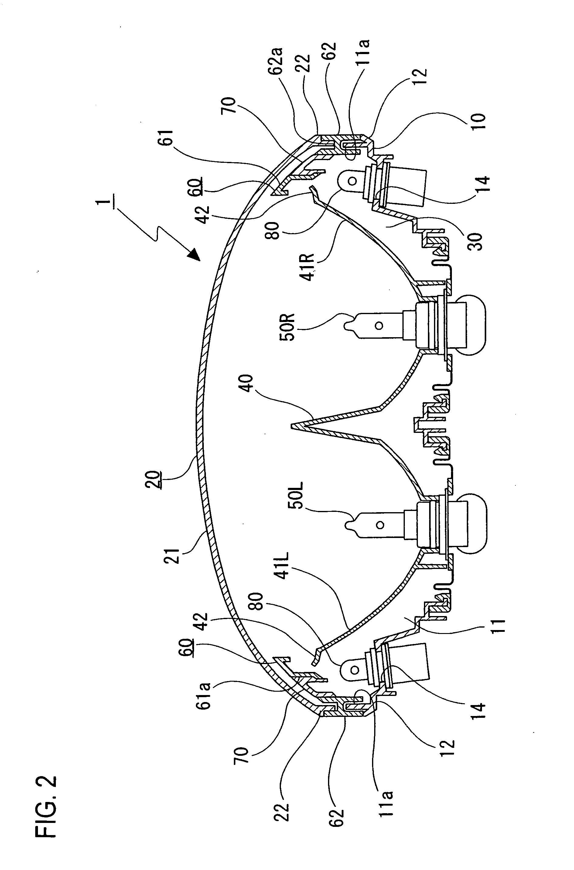 Headlamp for two-wheel vehicle