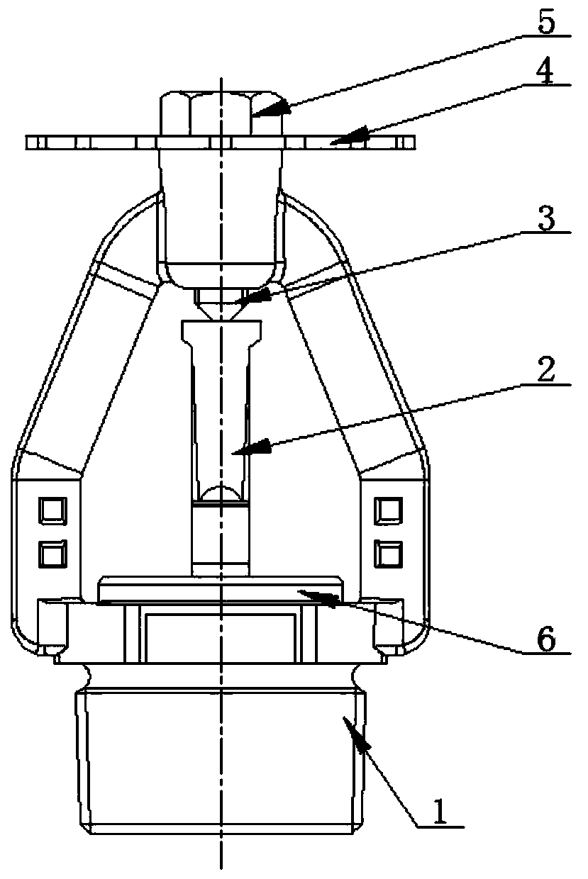 Spray nozzle opened through action of heat sensitive element