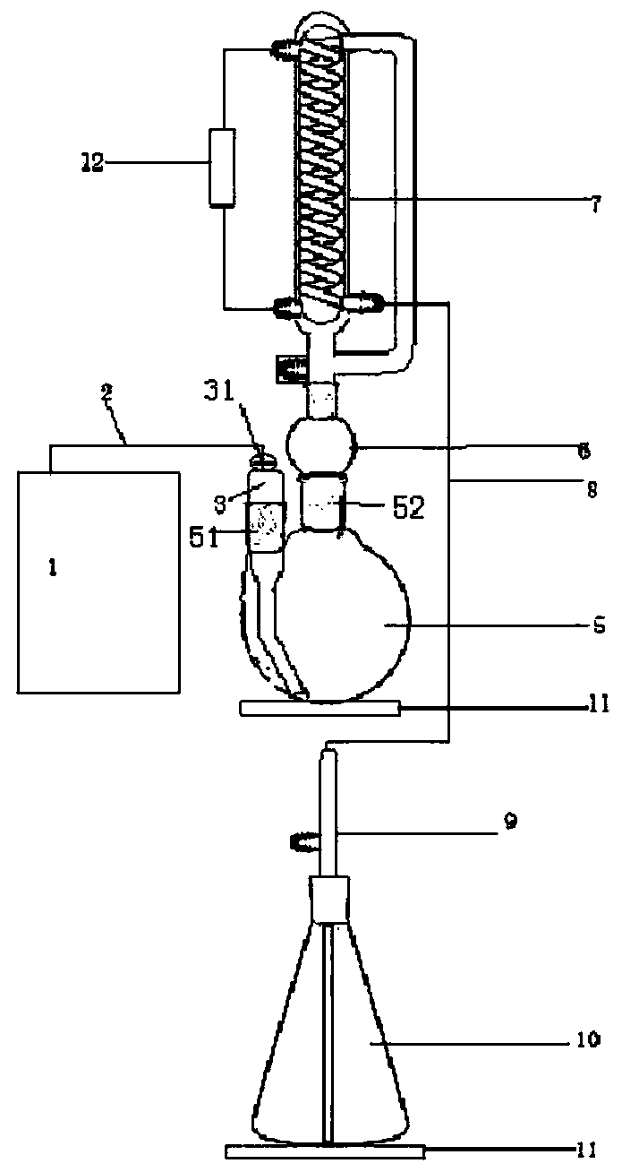 Sample pretreatment apparatus and detection method for carcinogenic N-nitrosamine compounds in meat products and aquatic products