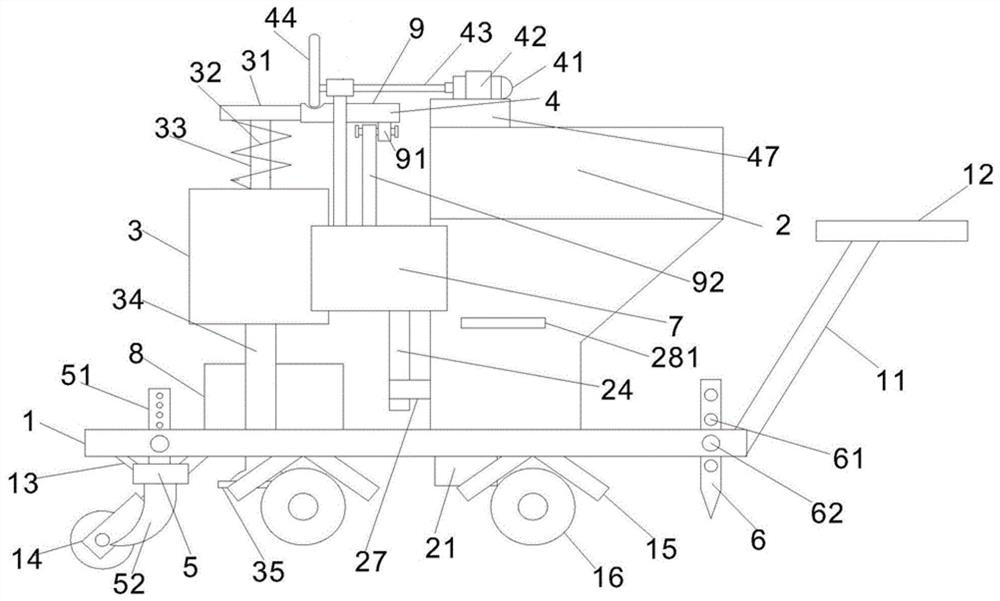 An all-in-one planting and fertilizing machine that can select lumpy crops