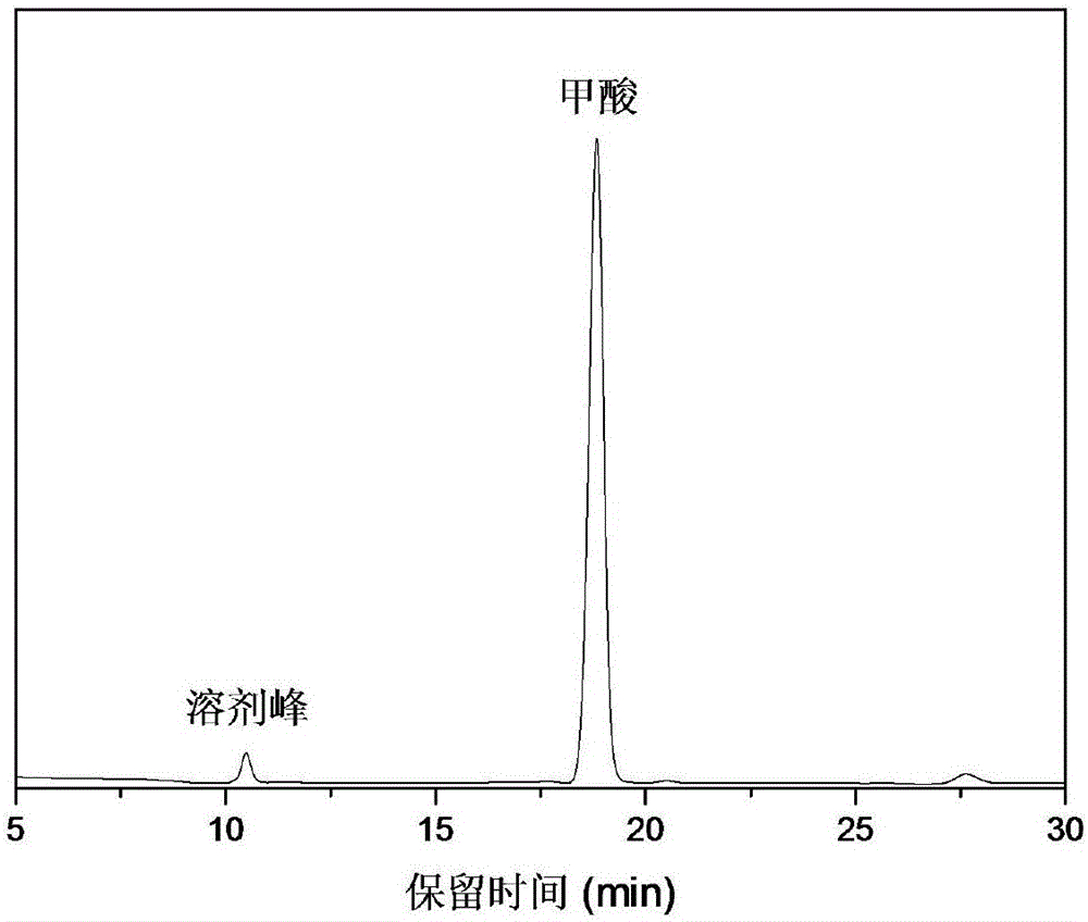 Method for preparing methanoic acid by catalytic hydrogenation of nanometer porous nickel material