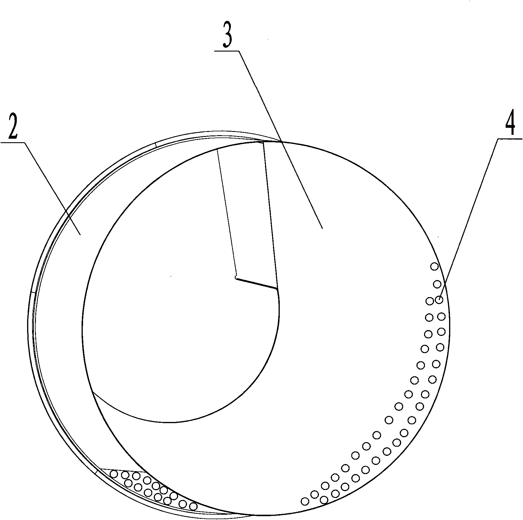 Countercurrent rinsing device in tunnel type washer