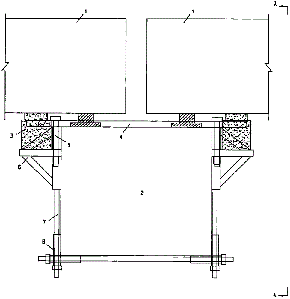 Bridge jacking counter-force device suitable for narrow and small space between beam bottom and cover beam