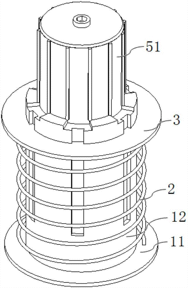 Assembly device of starter stator assembly