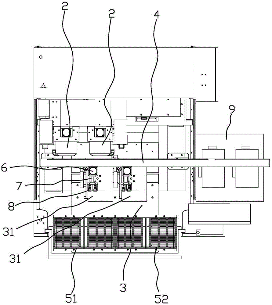 Automatic feeding and discharging machining device of numerically-controlled machine tool